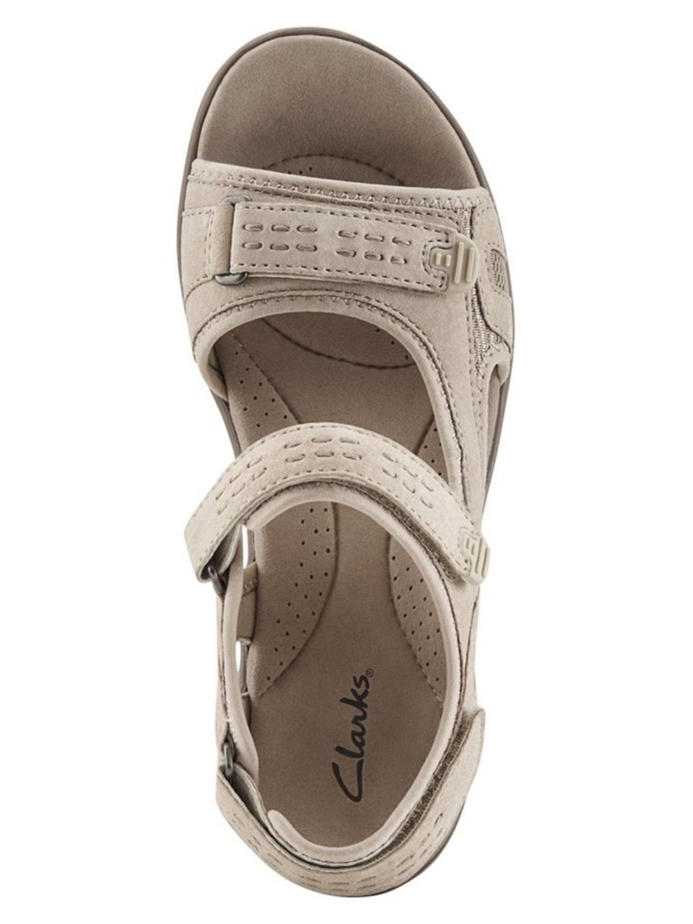 Clarks Women's Morse Tour Taupe Adjustable Comfort Sandals
